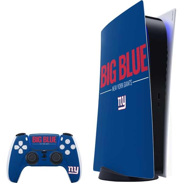 Skinit Decal Gaming Skin Compatible with PS5 Bundle - Officially Licensed NFL New York Giants Team Motto Design