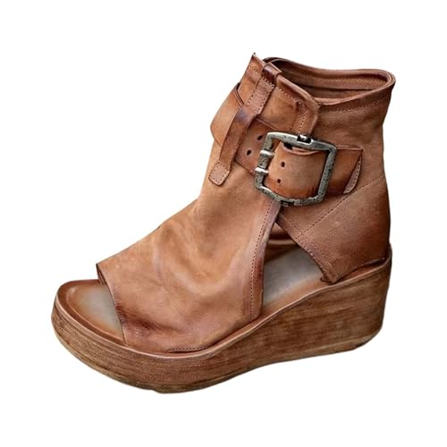 Zapatos de Tacón Mujer Verano frescas y cómodas antideslizantes zapatillas suaves al tacto resistentes al agua casuales con hebilla ajustable suave plantilla sandalias Ideal para caminar diariamente