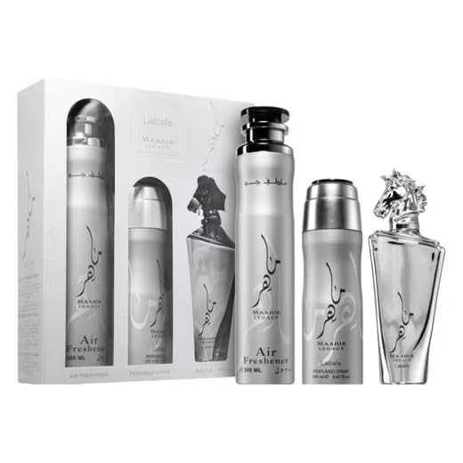 Maahir Legacy Geschenkset 100 ml Eau de Parfum + 200 ml Deo + 300 ml Raumspray 3 teilig