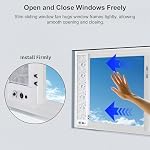 36.61-66.93 Inch Dual-Mode Airflow Exhaust Intake Vertical Window Fan White - Image 6