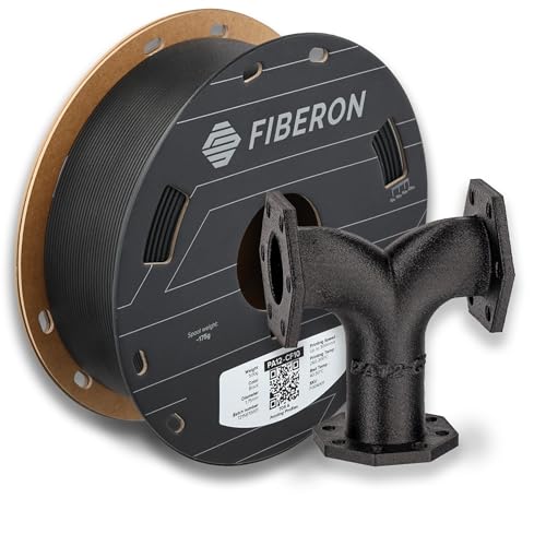 Image of Polymaker Fiberon PA12-CF10 Nylon Filament 1.75mm Black 0.5kg, Low Moisture Sensitivity PA12-CF Carbon Fiber Nylon 1.75mm 3D Printing Filament