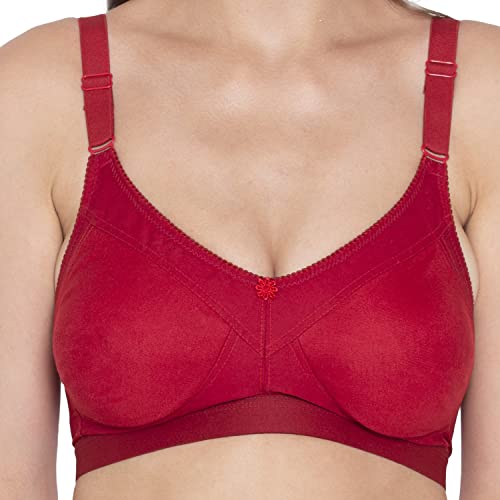 Image of SOUMINIE - Minimizer Bra - Non Padded - Cotton Rich - Broad Straps - Full Coverage - Wireless Seamless T-Shirt Bra