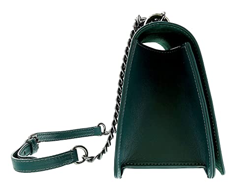 Pierre Cardin Teal Leather Small Structured Shoulder Bag4