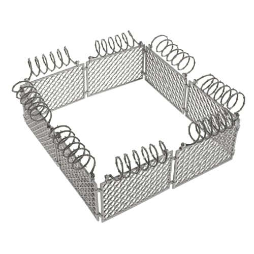 SUPVOX Modelo De Valla Miniatura para Bricolaje Niños, Cerca De Jardín Gris Claro, Protección Flexible para Escenas Militares y Cárceles, Accesorio para Juegos y Manualidades, Set De 1 Unidad