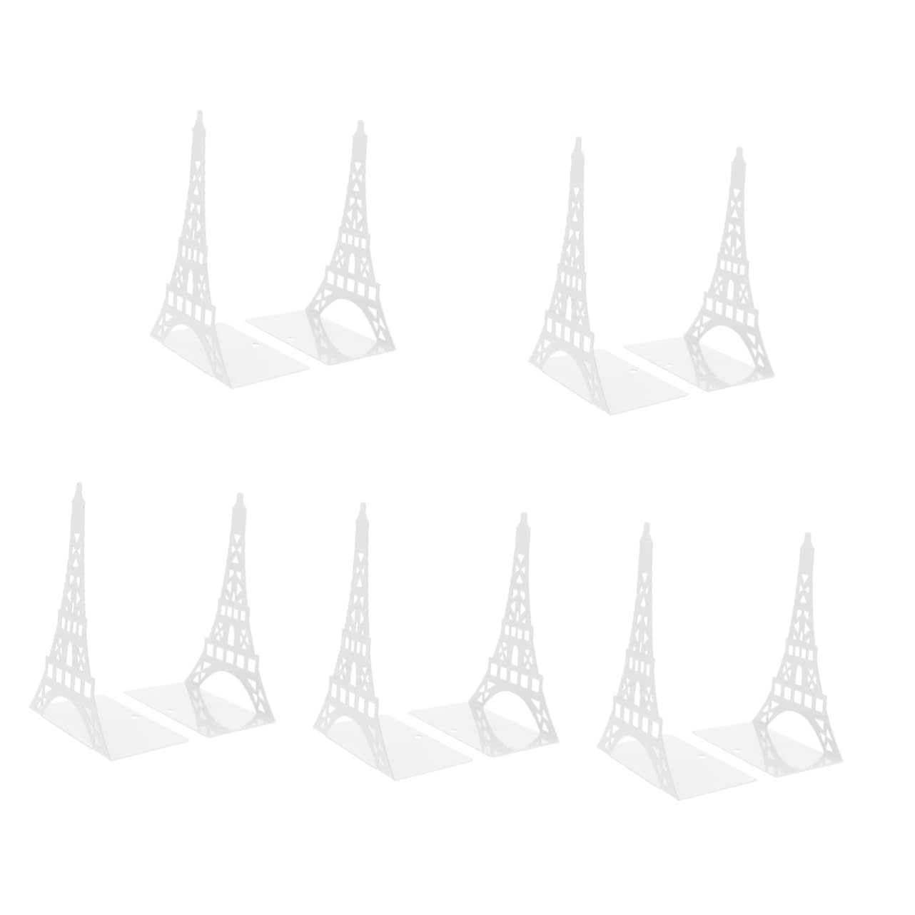 10 Piezas Estantes para Libros Estante para Libros Sujetalibros para Archivos Porta Libros Hechos a Mano Estantería Blanca Estantería de Metal Sujetalibros de Oficina Estatua de l