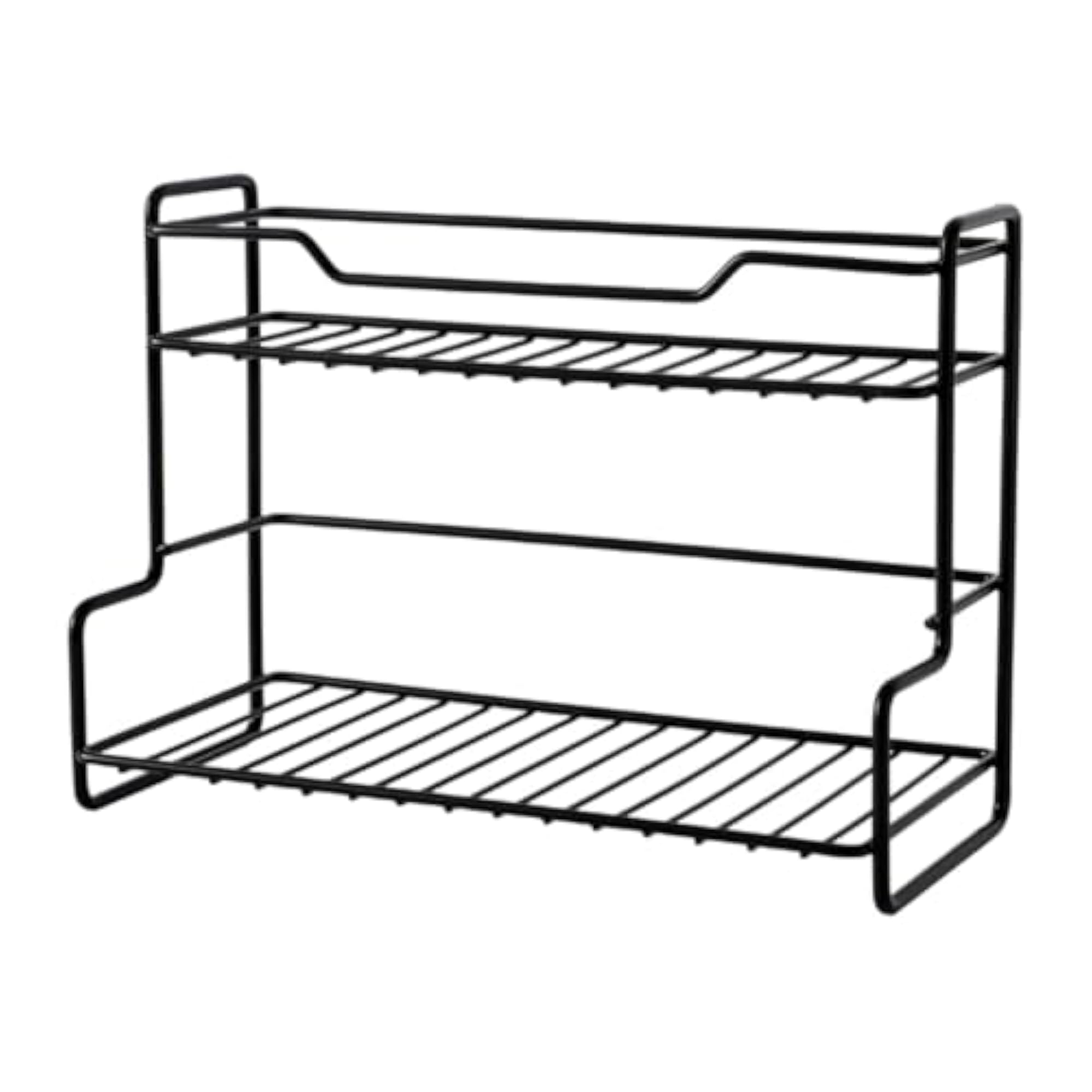 Multipurpose Kitchen Storage Rack, Space Saving Black Design