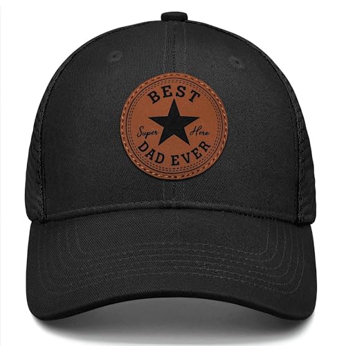 La Mejor Recopilación de dia del padre beisbol que Puedes Comprar On-line. 47 IORTY RTTY Best Dad Ever Hat - Gorro de Camionero para el día del Padre, Regalo de cumpleaños para papá de Hija e Hijo, Negro -, One Size