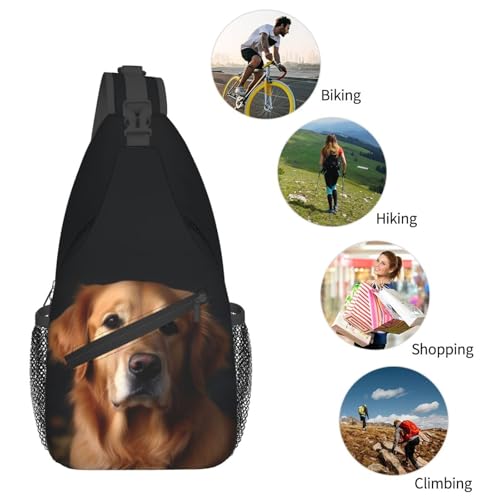 Mochila tipo Sling negra para senderismo y uso diario miniatura 5