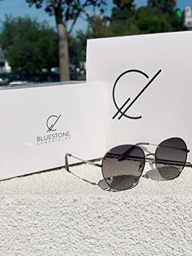 Bluestone Sunshades Round Love Sunglasses - Chrome Frame with Gray Lens - UV Blocking - Anti Fog - Scratch Resistant3