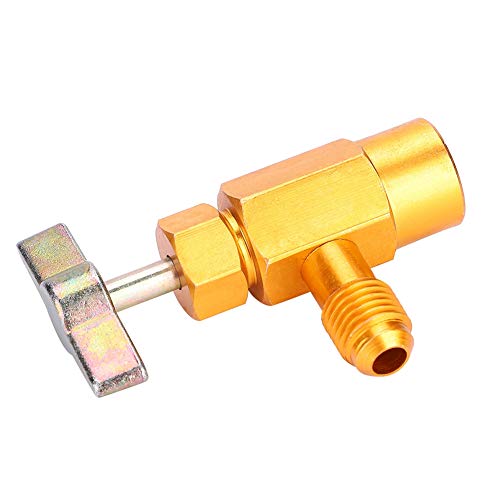 Can Tap Ventil für Kühlmittelspender, Messing, für R-134a R-134 AC – Clim-Wasserhahn 1/2 Acme 1/4 SAE – Ventil 1/2 Zoll – 16 Acme LH