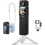 SJCAM C300 4K アクションカメラ｜7時間持続バッテリー｜デュアルタッチスクリーン｜154°視野角ポケットハンドヘルドカメラ｜6軸安定化POVカメラ｜8倍ズームウェアラブルボディカム｜3800mAhライブ｜ビデオログカメラ｜ブラック