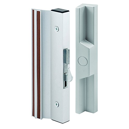 Prime-Line Products C 1198 Patio Door Handle Set, 4-15 16 in, Extruded, Anti-Lift, Pack of 1, Aluminum, Gray Painted Finish