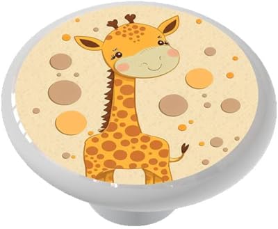 Little Retro Giraffe Drawer Knob ( Material : High Gloss Ceramic ) Cabinet Knobs and Pulls for Home and Nursery Room Decor