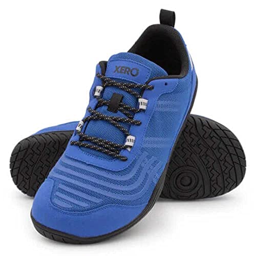 Xero Shoes Men’s 360, Protective Cross Training Shoes with Zero Drop Heel and Rope Climbing Grip Ribs Blue Gray