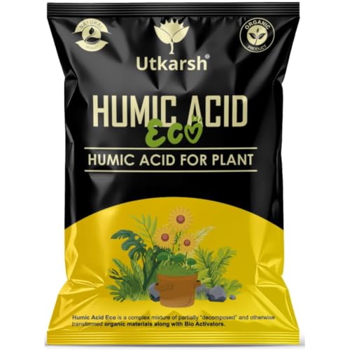 Image of Utkarsh Humic Acid Eco for Plants - 5 Kg | Organic Humic & Fulvic Acid Soil Conditioner | Improves Soil Fertility, Root Growth & Nutrient Absorption | Suitable for Agriculture, Gardening & Home Plants