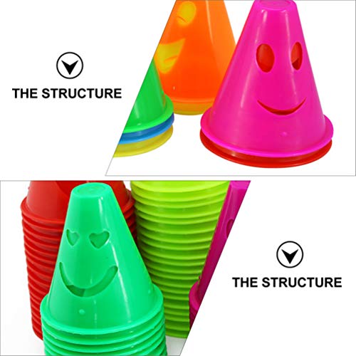 ABOOFAN 24 Unidades de Patinação à Prova de Vento Cones Marcadores de Tráfego Anti-Vento Cones Marca