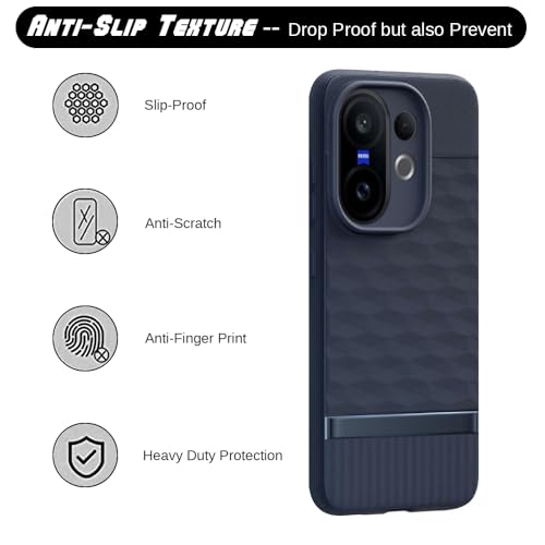 Image of Shockproof Case for Vivo V60 5G / V60e 5G / T4 Pro 5G | Full Camera Protection | TPU Flexible Back Cover for Vivo V60 5G / V60e 5G / T4 Pro 5G (Steel Blue)