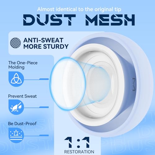 4 Pairs Replacement Ear Tips for AirPods Pro 2nd/1st Generation with Portable Storage Box & Cleaner Pen,Noise Reduction Holewith & Built-in dust Guard Screen,Silicone EarTips(Light Blue) by Inesore - Image 5
