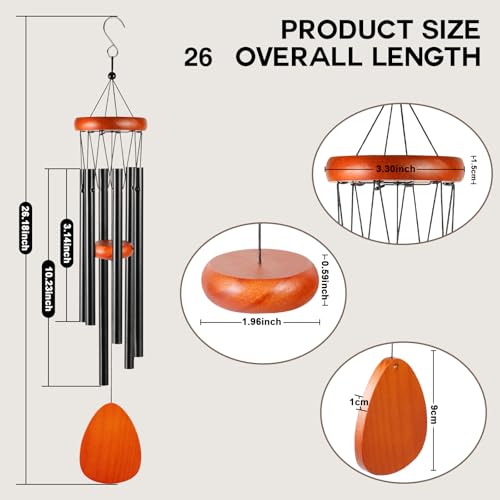 Wind Chimes for Outside Clearance, 26\'\' Windchimes Outdoors w/DIY Ornament, Memorial Wind Chime Gifts for Mom Women Grandma Neighbors, House Warming Gifts New Home Garden Patio Porch Zen Decor