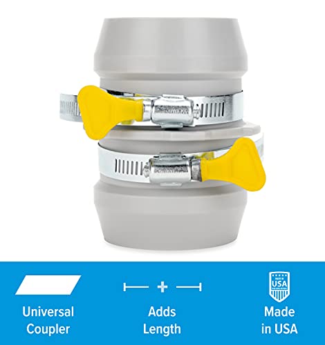 Image of Camco RV Universal Internal Sewer Hose Coupler | for Internally Connecting Two RV SewerHoses | Compatible with All Brand Sewer Hoses & Kits (39212), Gray (Pack of 3)