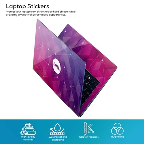 Image of DSGN 138 Full Body Laptop Skin Bubble-Free| Laminated| Removable| HD Quality Sticker for Laptops Upto 15.6 Inches Compatible with DELL