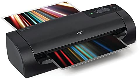 GBC Thermal Laminator Machine, Fusion 1100L, 9 Inch, 4 Min Warm-up, 3 or 5 Mil, with 10 EZUse Laminating Pouches (3381650026) , Black