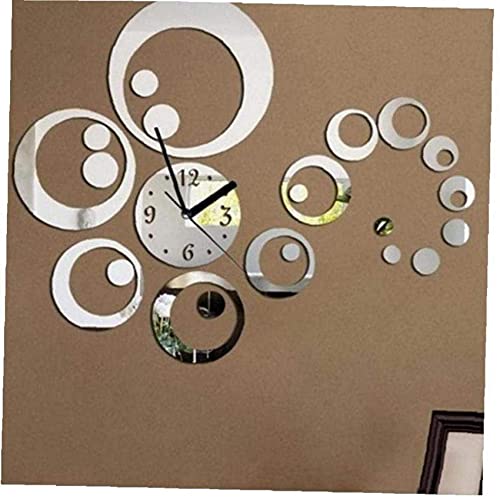 Horloge murale miroir 3D autocollante pour décorer sans percer vos murs