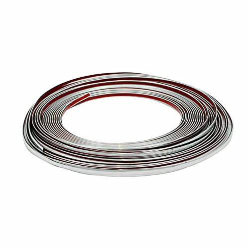 Striscia per stampaggio a rullo auto cromata 6 mm x 15 m argento