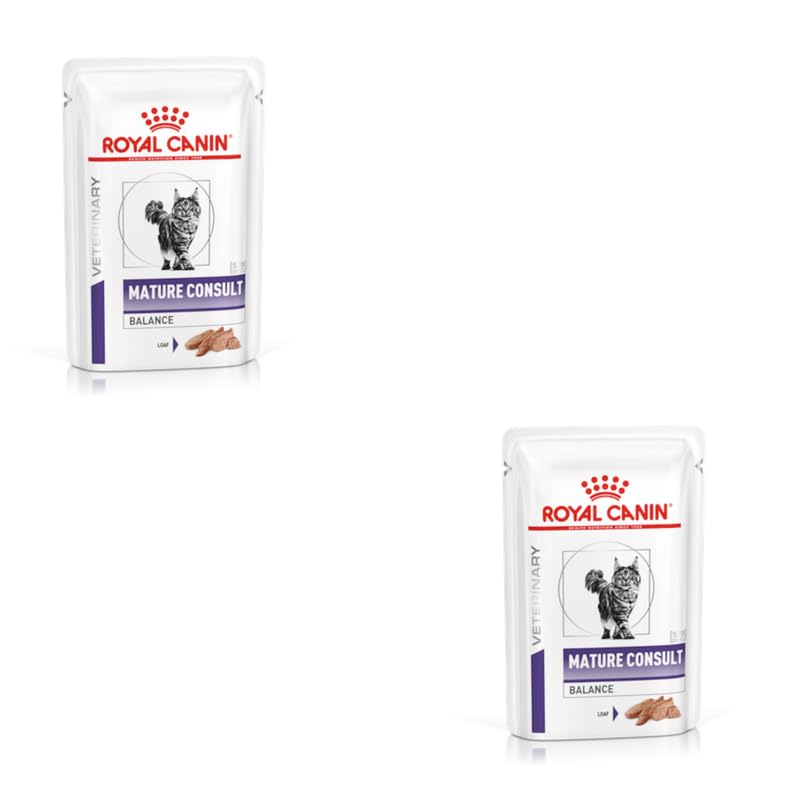 ROYAL CANIN Veterinary Mature Consult Balance | Paquete Doble | 2 x 12 x 85 g | Alimento Completo para gatos | para gatos Mayores esterilizados o con Tendencia a engordar