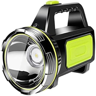 Flashlight LED Searchlight 2 Modes 1500LM Light Handheld Lamp White Light Rechargeable Led Searchlight Lantern Outdoor Emergency Flashlight Camping Work Light Model HQ-882AB