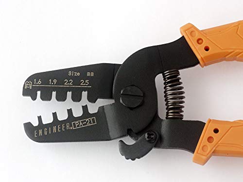 ENGINEER PA-09 Super-Precise Crimping Tool & PA-21 (Made in Japan) Open-Barrel Crimping Pliers Featuring Higher Crimp Lug Height Capability (lugs)