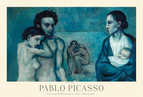 Affiche de Pablo Picasso La Vie reproduction sur toile 58x90cm pour salon