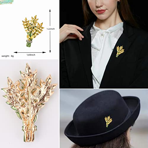 Image of Lavender flower brooch crystal rhinestone tulip brooch elegant accessories jewelry women brooches and pins fashion jewelry wedding flowers lapel pin