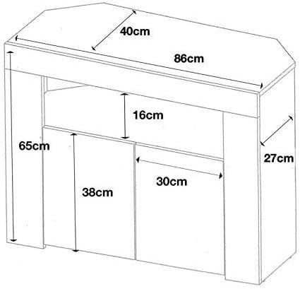 Furneo Corner TV Stand Unit Cabinet Matt & High Gloss Clifton07 Blue LED Lights