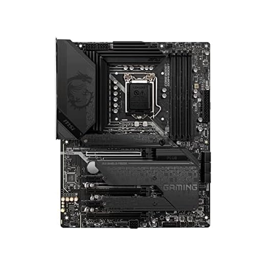 MSI MPG Z590 Gaming Plus Gaming Motherboard (ATX, 11th/10th Gen Intel Core, LGA 1200 Socket, DDR4, PCIe 4, CFX, M.2 Slots, USB 3.2 Gen 2, DP/HDMI, Mystic Light RGB)