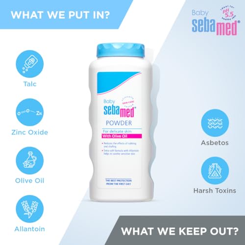 Image of Sebamed Baby Powder| Olive Oil, Allantoin|100 gm (Pack of 5)