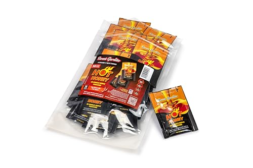 Sweet Gordito Spicy Hot Honey 9g Sachet, ziplog of 30u – Pure Natural Honey Infused with Chili | Single-Serve Hot Honey Packet | Perfect for Pizza, Wings, BBQ, Cheese, Tacos & Snacks | No Additives, All Natural