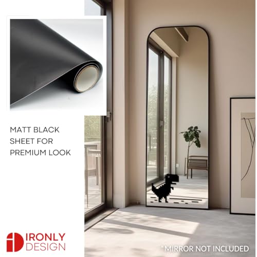 Image of Sticker for Glass & Mirrors| Minimal Vinyl Decal for Bedroom Bathroom & Cafe | Self-Adhesive Waterproof Quote Mirror Sticker | Aesthetic Decals (No Connection Dino, Small, Matt Black)