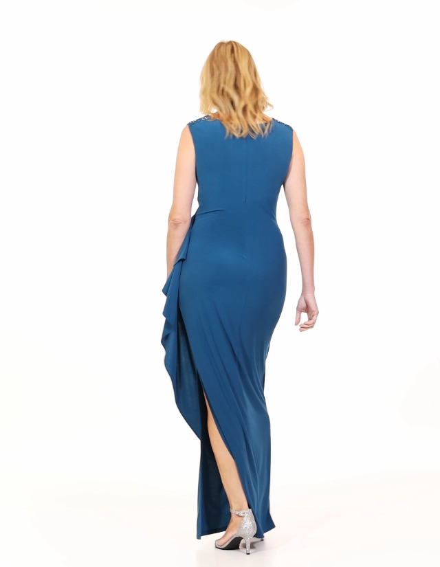 sachin and babi light blue dress Semi-Formal Wedding Guest Dresses