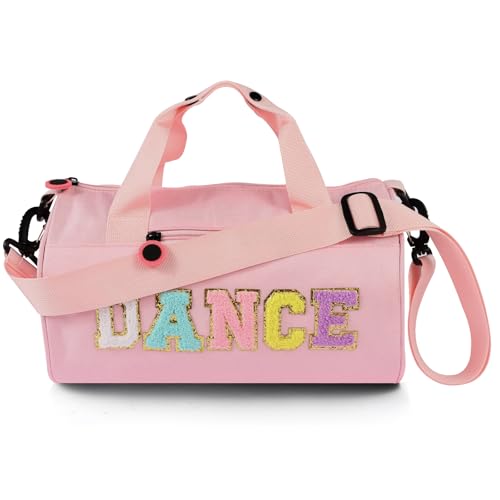 Image of Dance Ballet Bag for Girls Sport Gym Duffle Bags Overnight Travel Bags Fun Dance Workout Duffel Bag Toddler Cute Bag for Dancers, Girls, Teens, Student Athletes