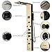 BATHLAVISH Shower Panel Tower System Stainless Steel LED Rainfall Waterfall Shower Head 5-Function Faucet Rain Massage System Wall Mount with 8 Body Jets, Handheld, and Tub Spout, Gold