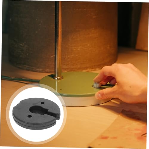 Base de lámpara de hierro con bloque de peso contrapeso firme para soporte diy 4