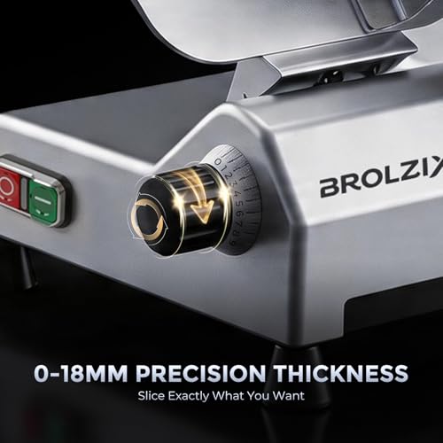 Cortadora de Carne Eléctrica Comercial 12" Semi-Auto 270W miniatura 3