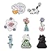 7Pcs Chemical Themed Enamel Pin Science Brooch Badges Cute Flask Molecule Atom Test Tube Backpack Pins Alloy Lapel Brooches for Teacher Students Hats Jacket Clothes Christmas Gifts