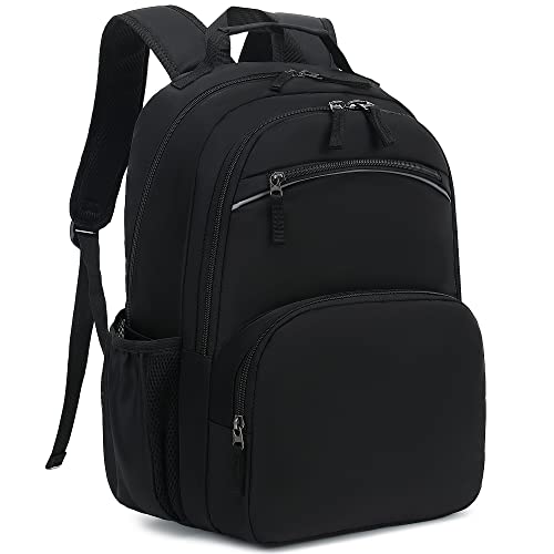 DIPUG Black Kids Toddler Backpack for Boys and Girls, School Backpacks with Chest Strap and Whistle (17