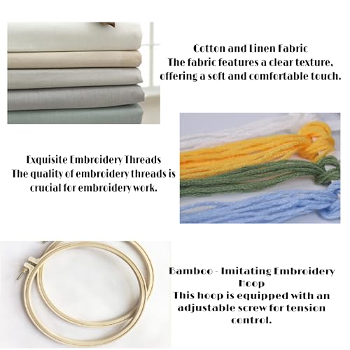 Image of VIRFONOR 4Pack Embroidery Kit for Beginners and Women,Embroidery Cross Stitch Kits with Easy Stamped Floral Pattern, Embroidery Hoop,Tools and Step-by-Step Instructions (Cat Pattern)