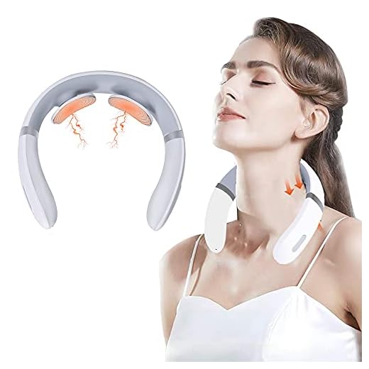 Masajeador Cuello,Neck Massager,Masajeadores con Función de Calor,Fisioterapia Electromagnética Profunda,Aliviar Rápidamente el Dolor Cervical,Para Uso en el Hogar, la Oficina y el Automóvil.