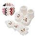 XAGMODSHN Trendy Gift Set Newborn Headband & Socks Stylish Lace Flower Hair Elegant Newborn Lace Flower Hair Gift Fashion