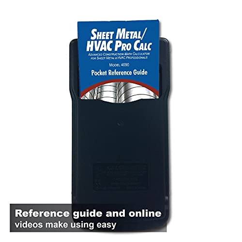Calculated Industries 4090 Sheet Metal/HVAC Pro Calc Calculator, Advanced Construction-Math for Sheet Metal, HVAC Pros with Fan Law Functions, ArcK Built-in Constant, Laws of Cosines, Offset Functions
