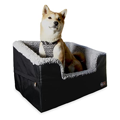 K&H Pet Products Bucket Booster Pet Seat Rectangle Knockdown Black/Gray Large